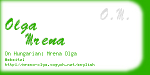 olga mrena business card